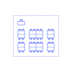 Layouts Classrooms Grid Facing 4X8 Outline Drawing Svg Vector, Free Vectors File